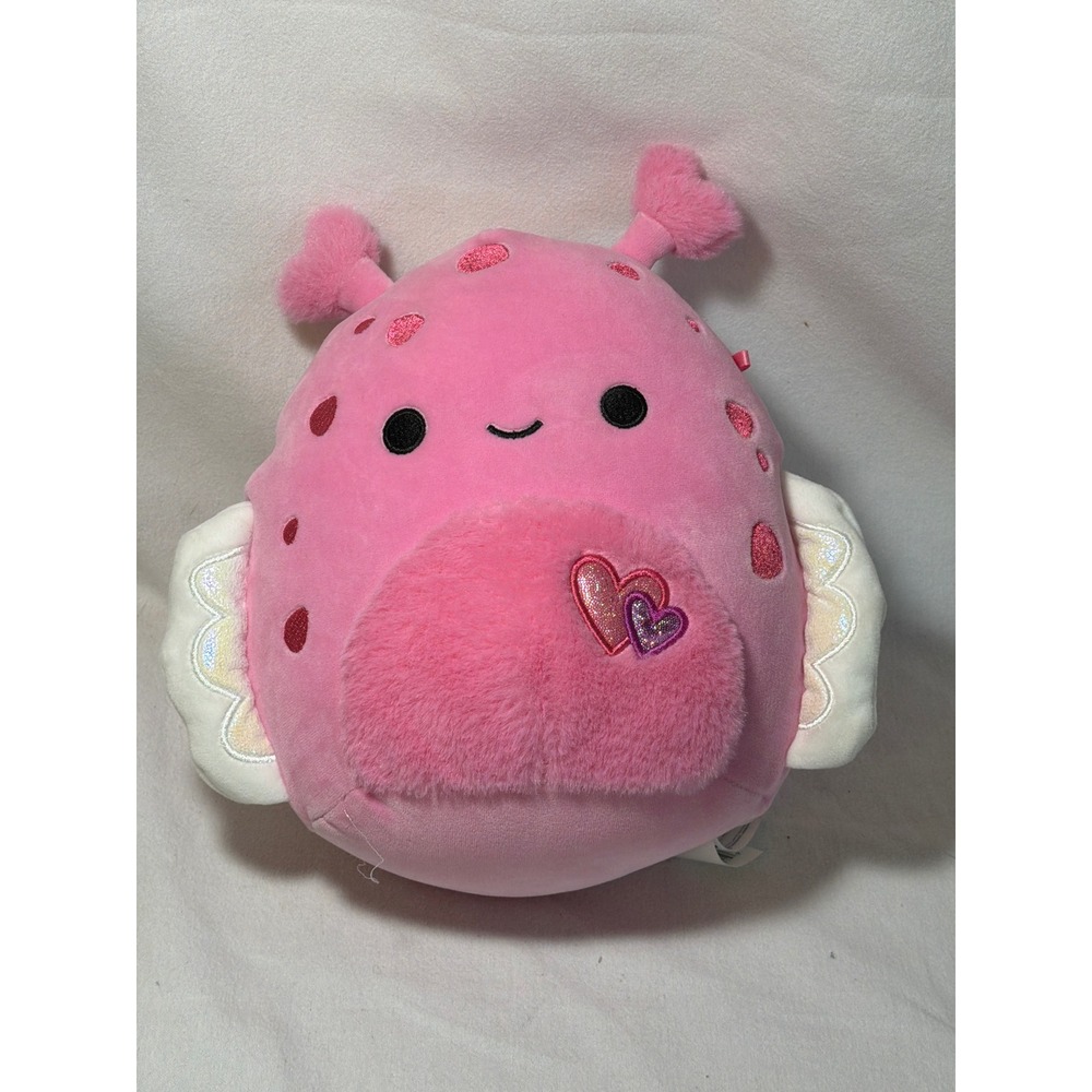 Squishmallows Pink Sea Slug Heart Antennae Fuzzy Belly 8 Inch Plush Toy